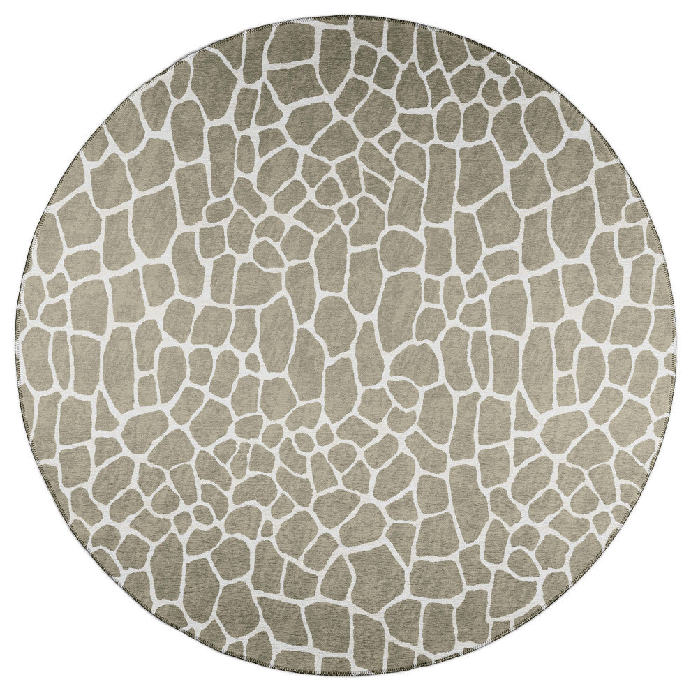 Indoor/Outdoor Mali ML4 Stone Machine Washable 10' x 10' Round Rug