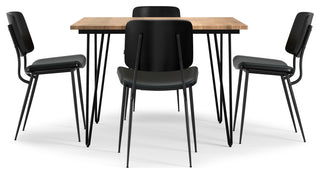 Hayley/Hunter 5-Piece Dining Set, Black