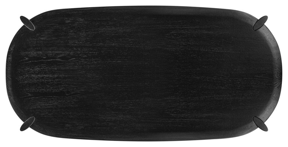 Modrest Steven Modern Black Oval Dining Table