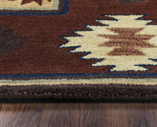 Southwest SU2014 Burgundy Southwest/Tribal Area Rug, Rectangular 8'x10'