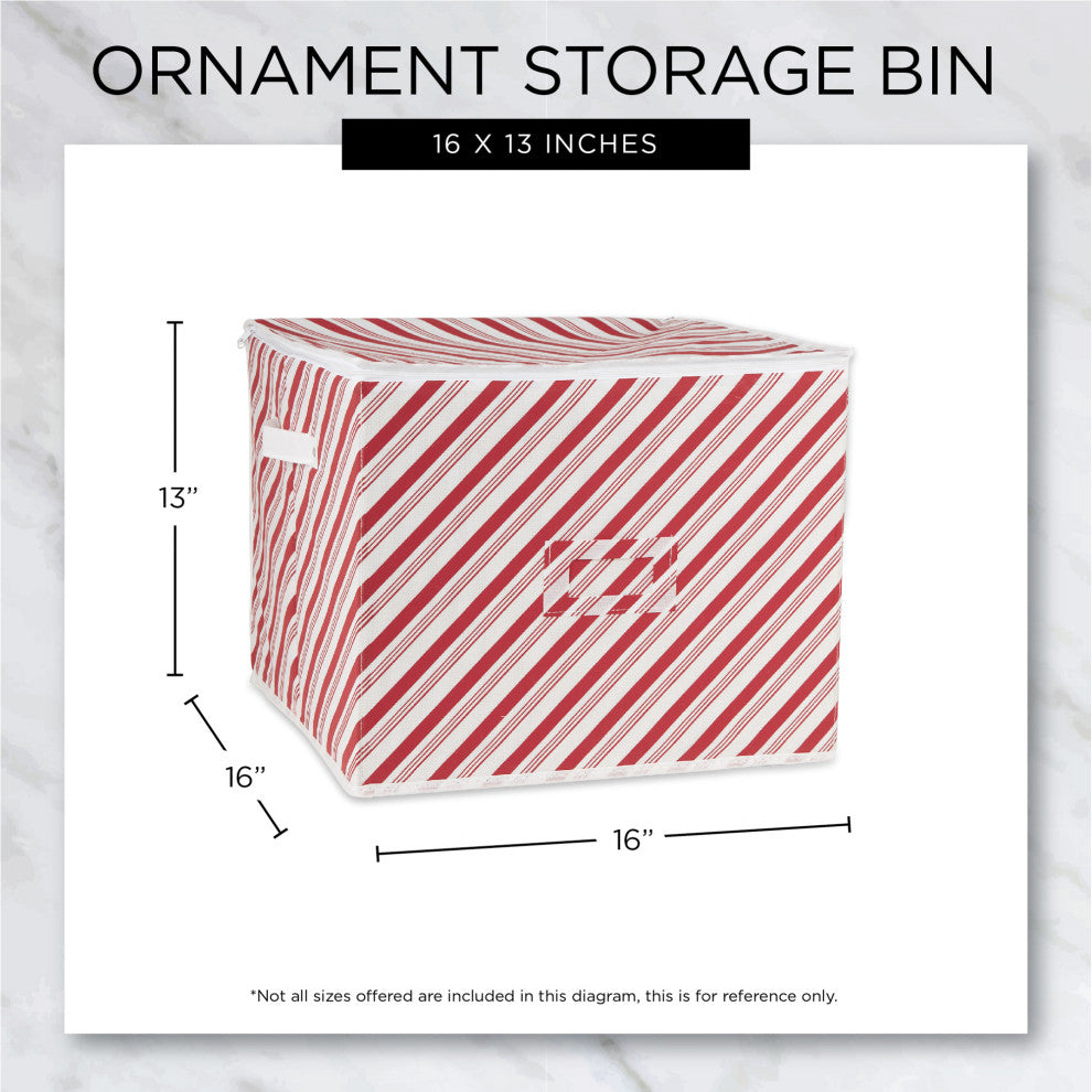 DII Triple Christmas Tree Print Ornament Storage, Large