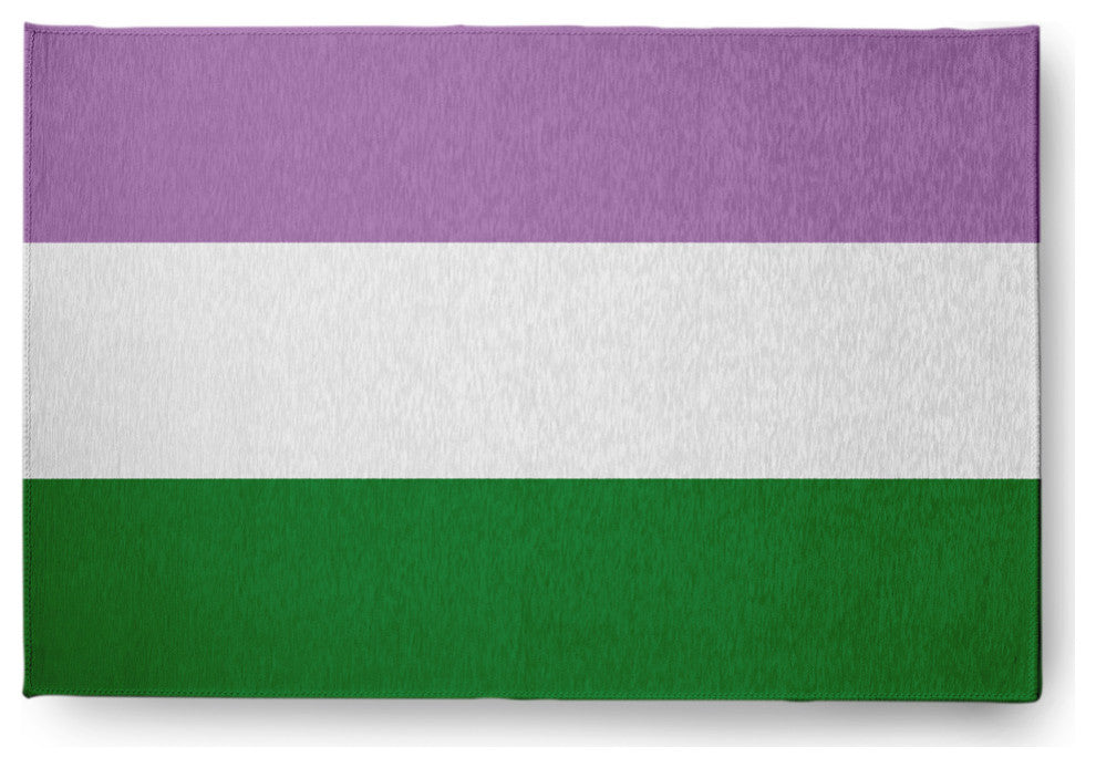 Genderqueer Chenille Rug, Genderqueer, 4'x6'