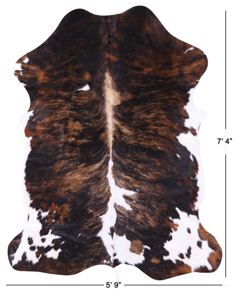 Organic Natural Hair-On Cowhide Area Rug 7' 4" X 5' 9" C1500