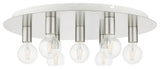 Brushed Nickel Transitional, Versatile, Modern, Urban, Minimal Flush Mount