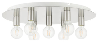Brushed Nickel Transitional, Versatile, Modern, Urban, Minimal Flush Mount