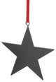 6" Black Chalkboard-Finished Star Christmas Ornament for Personalization