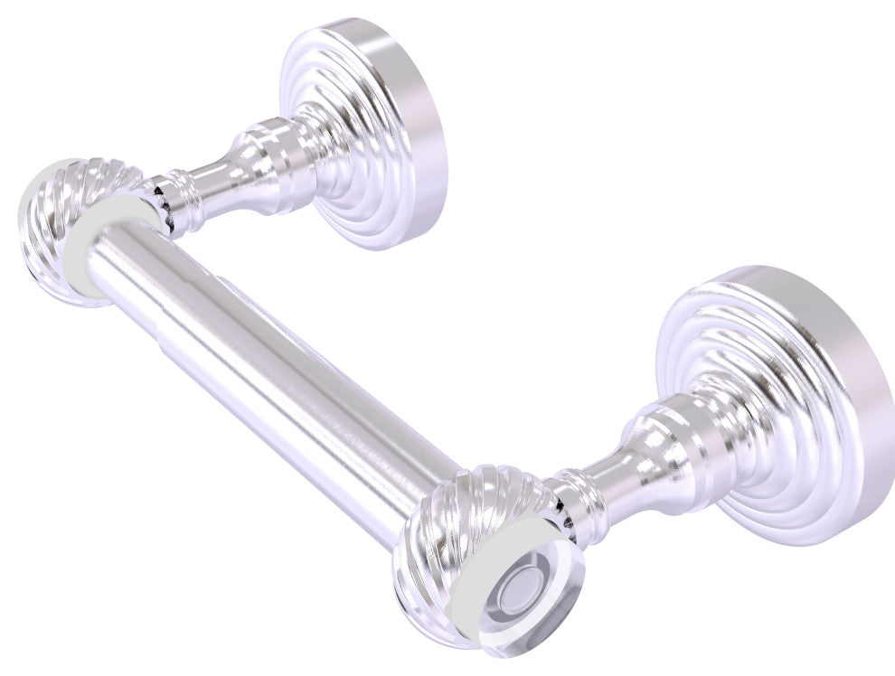 Pacific Grove 2-Post Toilet Paper Holder with Twisted Accents, Satin Chrome
