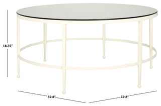 Safavieh Couture Edmund Cocktail Table, White