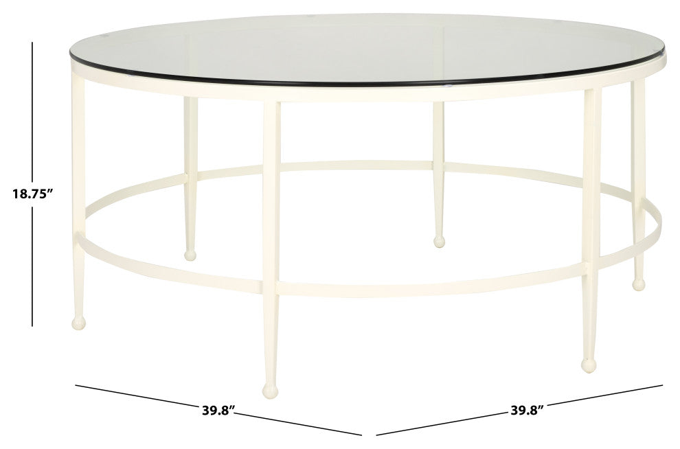 Safavieh Couture Edmund Cocktail Table, White