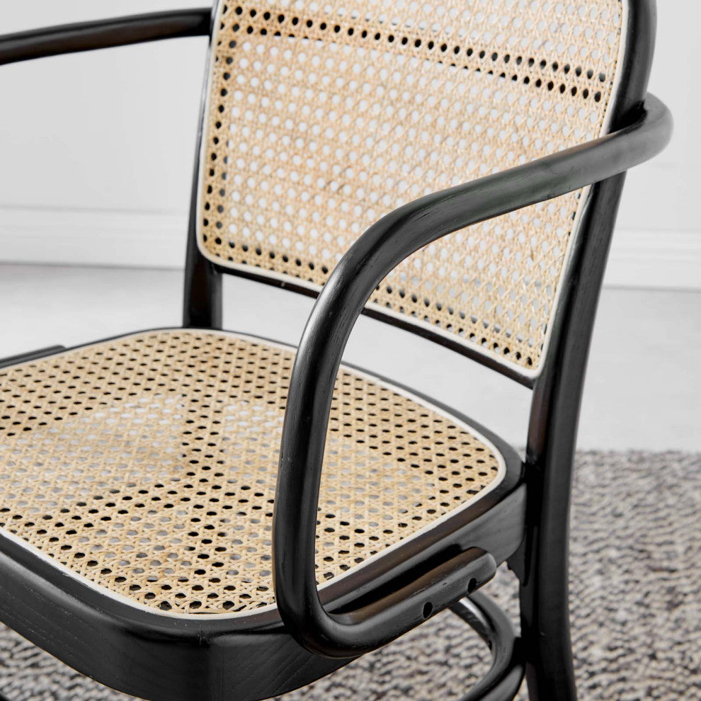 Side Dining Chair, Set of 2, Black, Wood, Modern, Cafe Bistro Hospitality