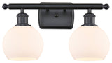 Innovations 516-2W-BK-G121-6-LED 2 Light Bath Vanity Light, Matte Black