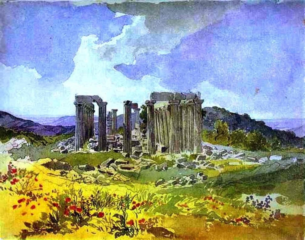 Karl Pavlovich Brulloff Temple of Apollo in Phigalia Gallery Wrapped Canvas
