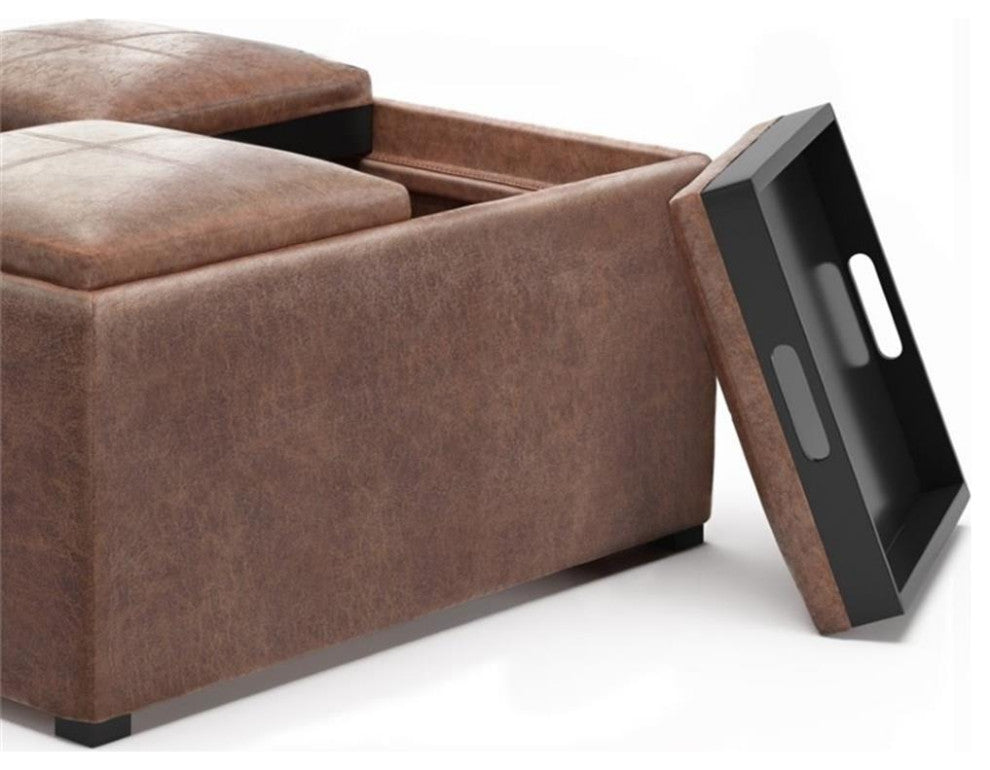 Avalon Square Coffee Table Storage Ottoman