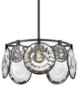 Fredrick Ramond FR31263 Nala 5 Light 22"W Pendant / Semi-Flush - Black