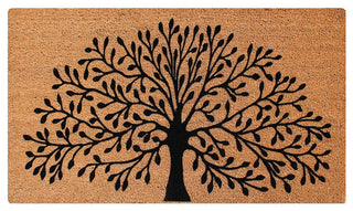 Shredding Tree Fade Resistant 30"x48" Coir Double Door Mat,Flocking Technology