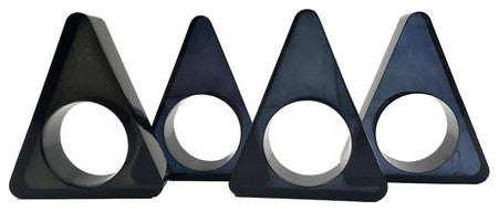 Neon Triangle Napkin Ring, Smoke Grey