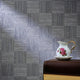 Grey Chequered Embossed Titanic Wallpaper