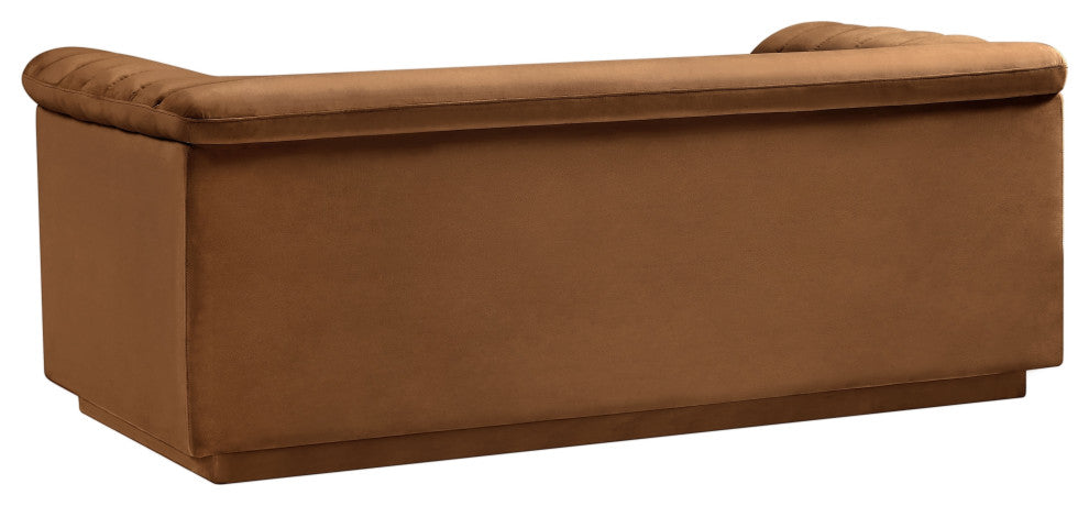 Cascade Upholstered Set, Saddle, Velvet, Loveseat