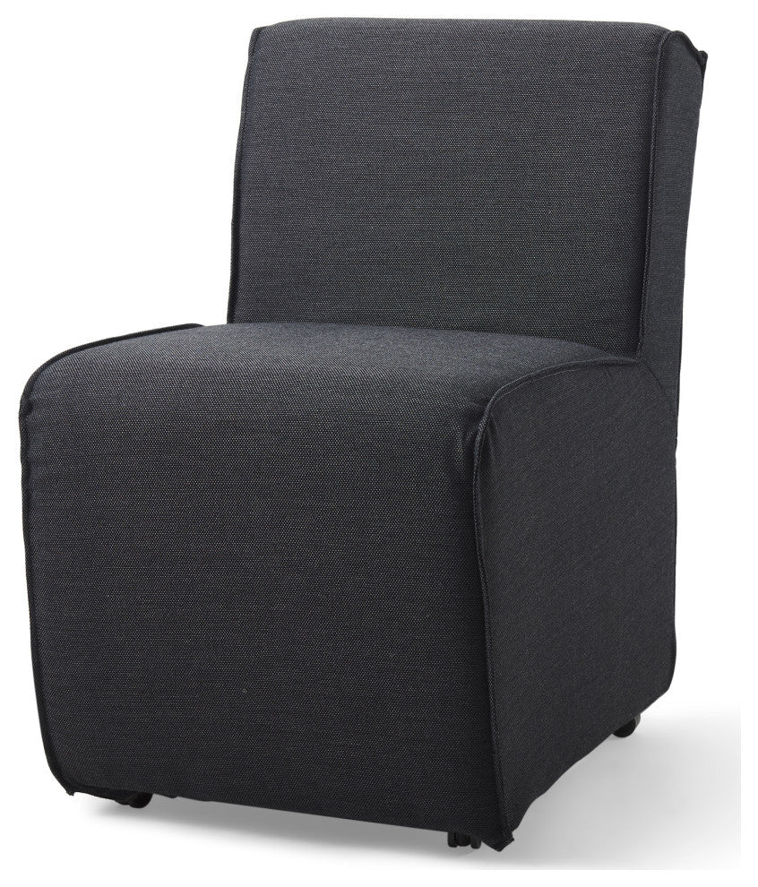 Damon Fully Upholstered Dining Chair, Set of 2, Gray