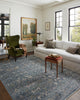 Jean Stoffer x Loloi Bradbury Ocean / Gold 2'-6" x 12'-0" Runner Rug