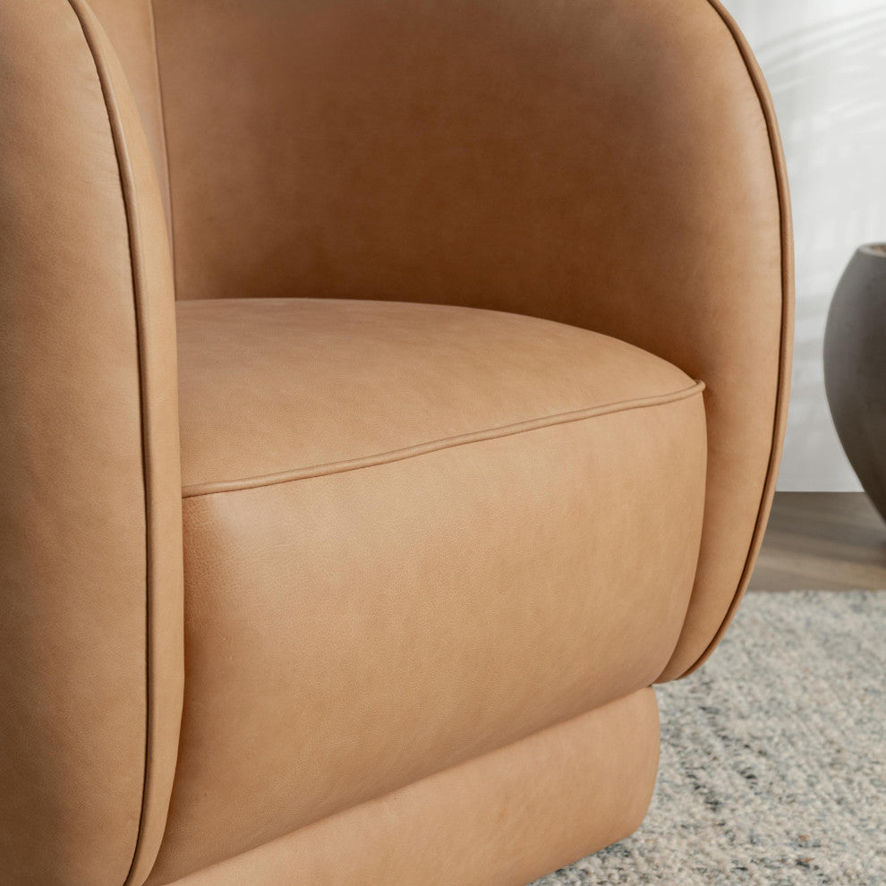 Rinner Leather Accent Chair