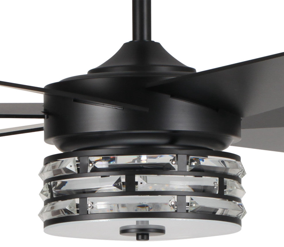 70-inch Black LED Ceiling Fan With Remote