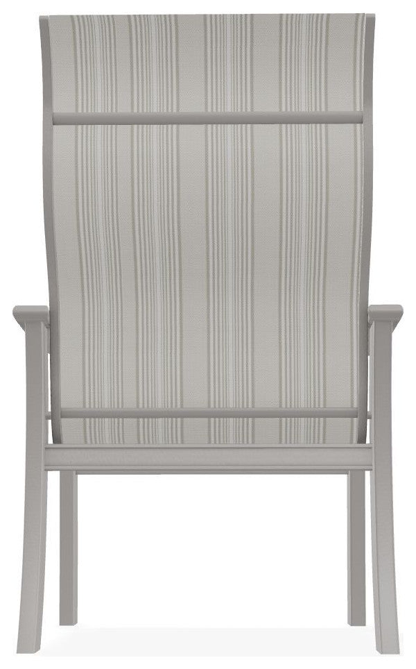 St. Catherine Sling Outdoor Armchair, Harbor/Warm Gray