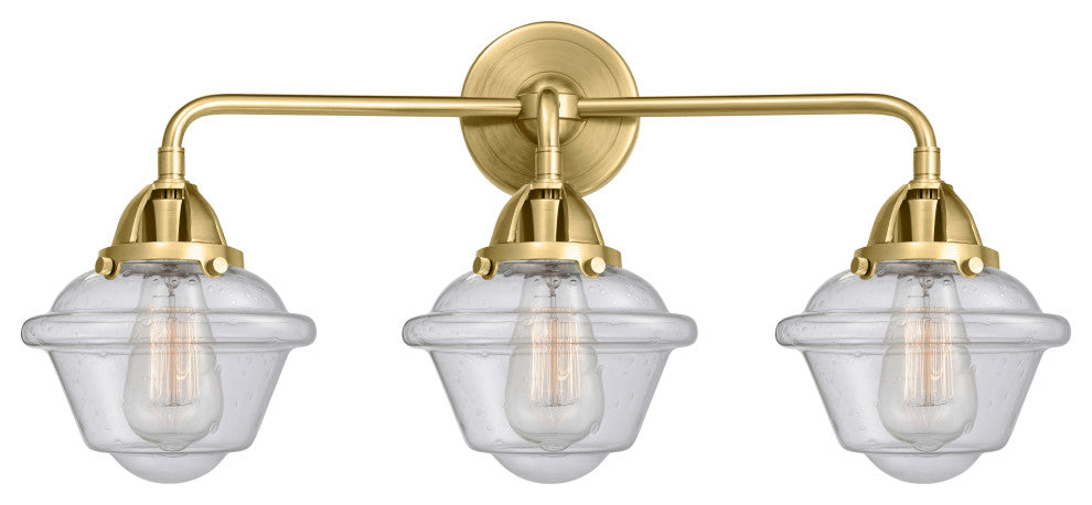 Innovations 288-3W-SG-G534 Oxford 3 Light 25.5" Vanity Light, Satin Gold
