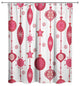 Red Ornament Pattern 71x74 Shower Curtain