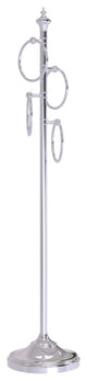 Floor Standing 4 Towel Ring Stand, Polished Chrome
