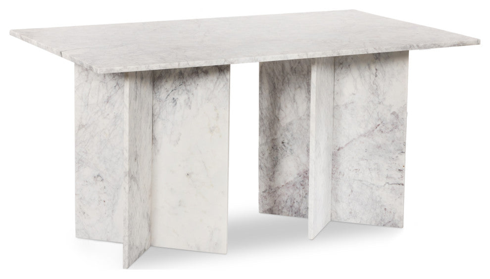 Verona Dining Table, White, 60" W x 36" D
