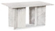 Verona Dining Table, White, 60" W x 36" D
