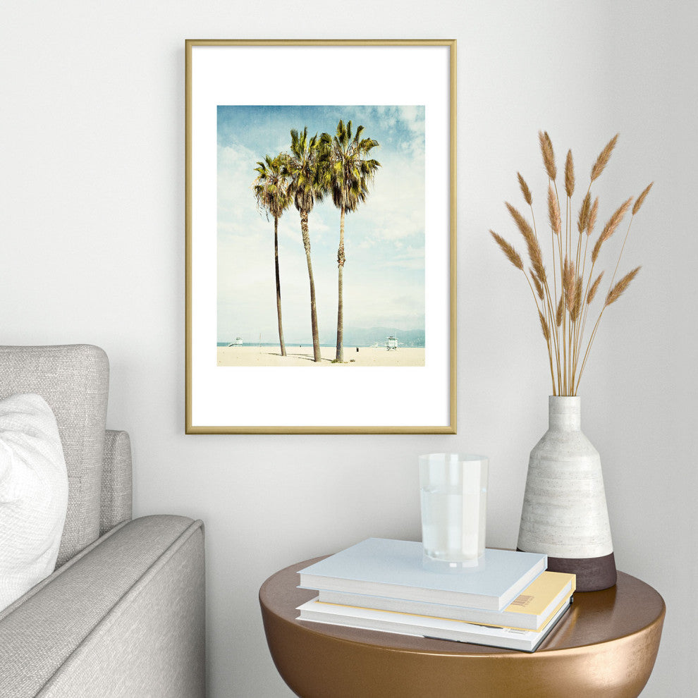 Bree Madden Venice Beach Palms Metal Framed Art Print