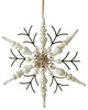 7" Silent Luxury Rustic Gold Beaded Finial Snowflake Christmas Ornament