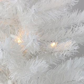 1.5' Pre-Lit Frosted Artificial Christmas Tree Clear LED Lights