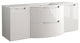 Latoscana OA57OPT4W Oasi 57 Inch Vanity With Both Side Cabinets In White