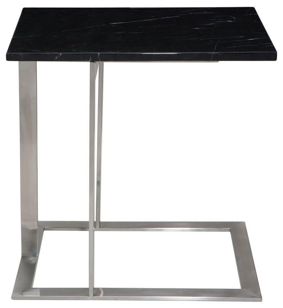 Dell Marble Side Table, Black