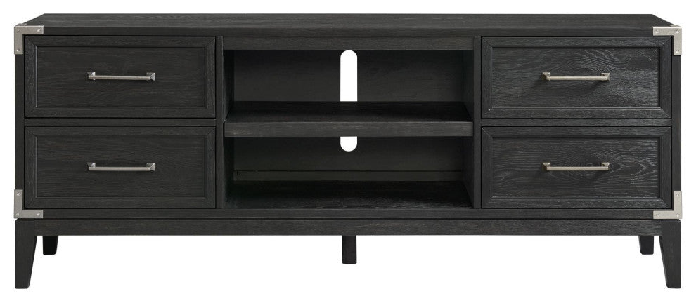 Laguna Occasional Console, Weathered Steel, 70" Wide