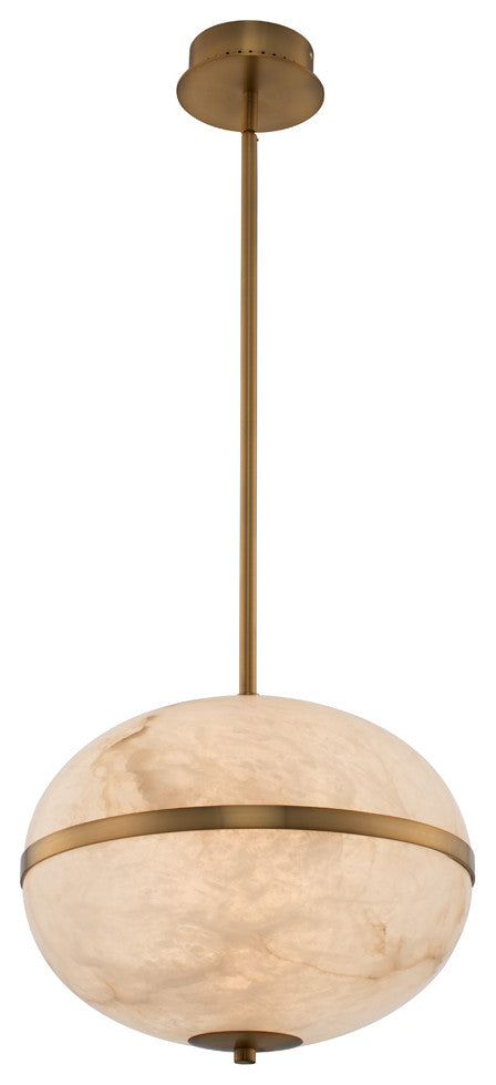 Canterbury 16" LED Pendant, Winter Brass