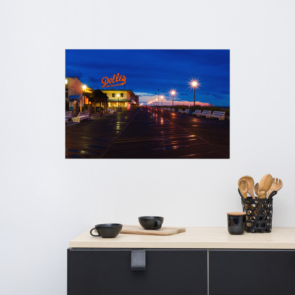 Early Morning at Dolles Night Photography Unframed Wall Art Print, 24" X 36"