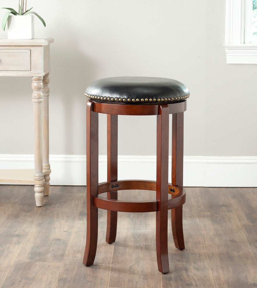 Safavieh Elwood Swivel Barstool, Cherry