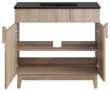 Miles 36" Bathroom Vanity - Black Oak
