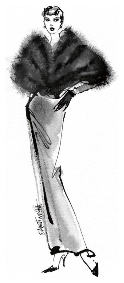 "Fifties Fashion I" Digital Paper Print by Anne Tavoletti, 21"x32"