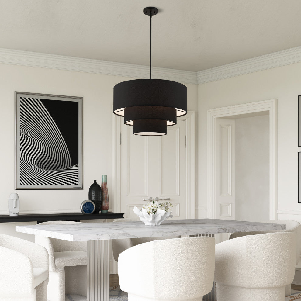 Bainbridge 4-Light Black Pendant Chandelier