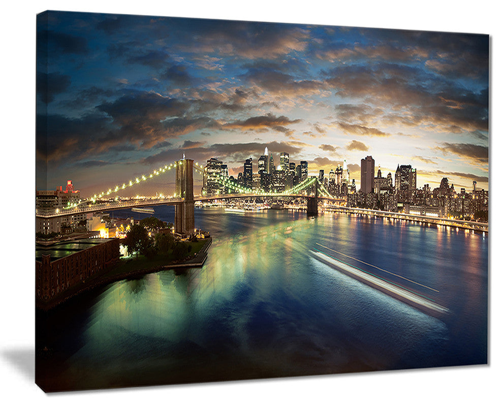 "New York Under Cloudy Skies" Canvas Print