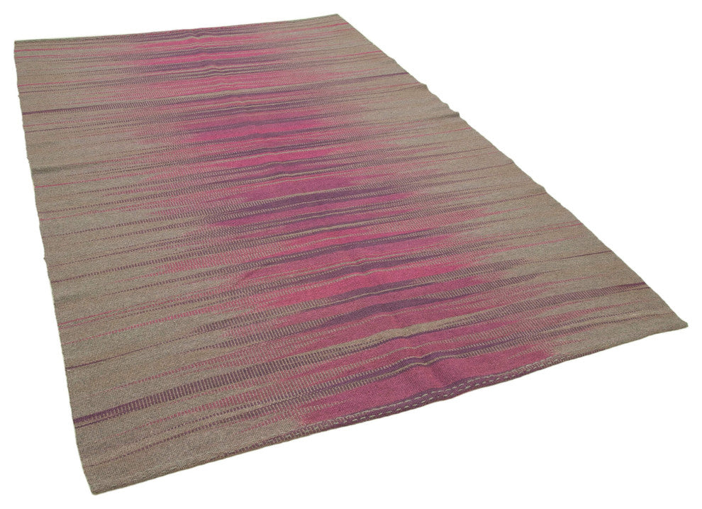 Rug N Carpet - Handmade Turkish 5' 10'' x 8' 4'' Flatweave Wool Kilim Rug