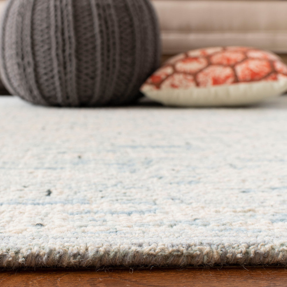 Safavieh Couture Abstract Collection, ABT474 Rug, Ivory/Turquoise, 2'3"x8'