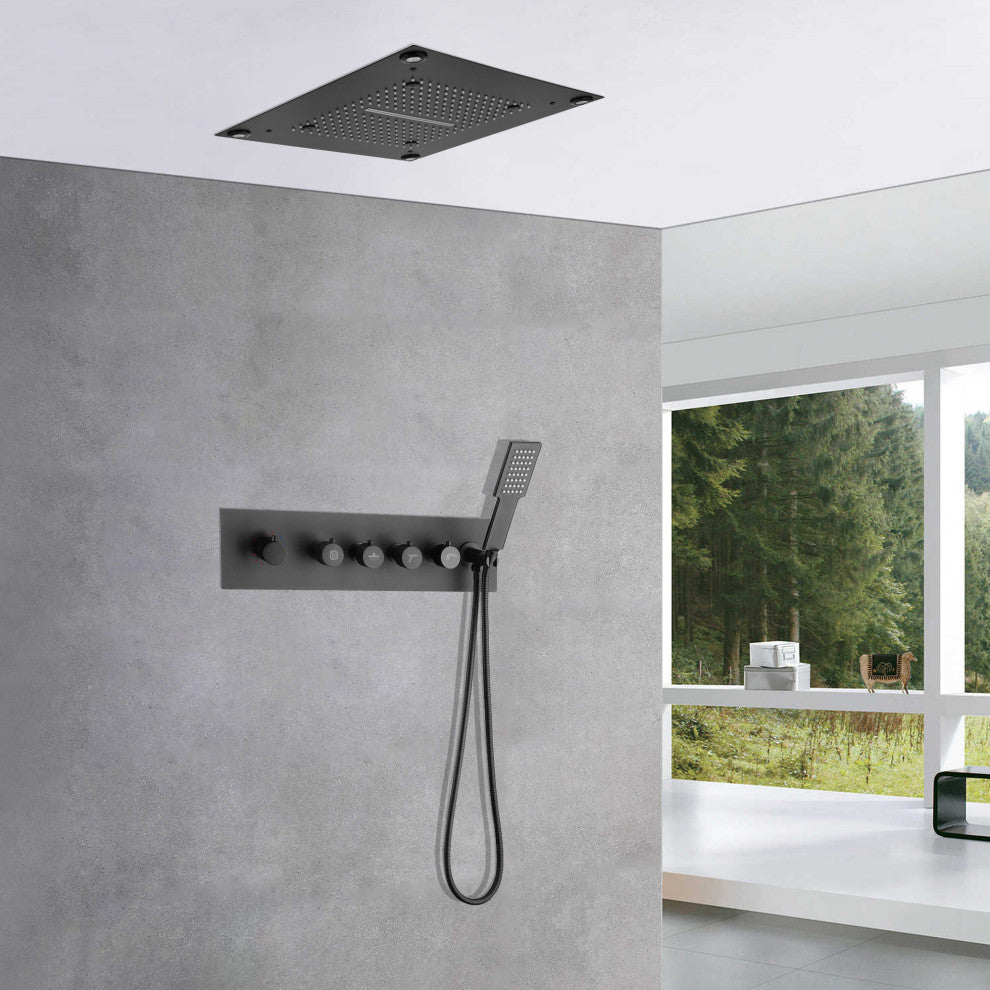 Led Shower System, Handheld Shower, C Gun Gray