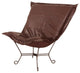 Scroll Puff Chair with Cover, Titanium Frame, Avanti Pecan