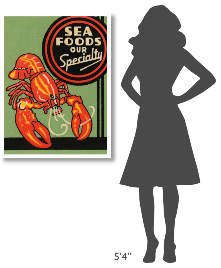 "Sea Foods Our Specialty" Digital Paper Print by Retrolabel, 29"x38"